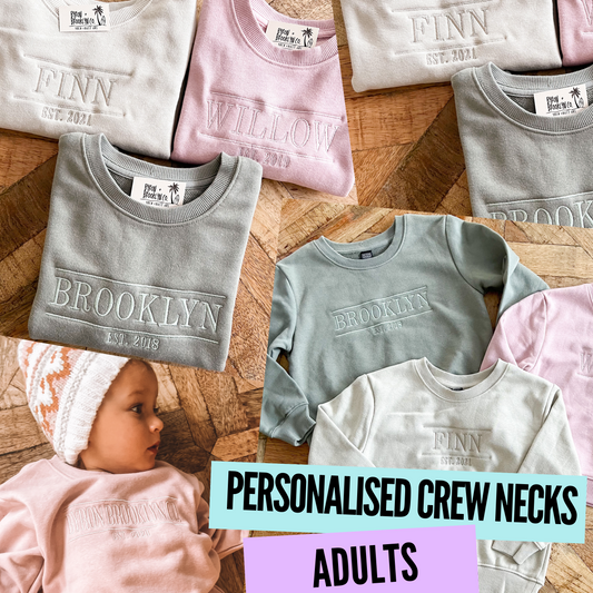 Personalised Crew Neck Sweater ( Adults Unisex)