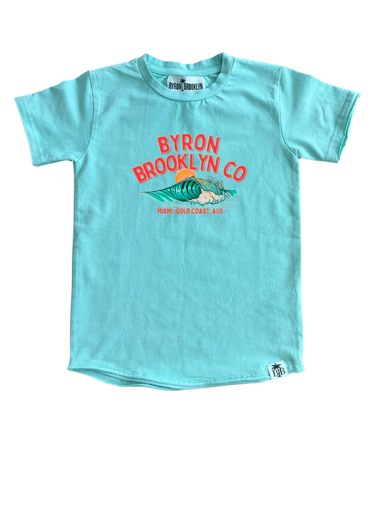 BYRON BROOKLYN CO WAVES ( SEA BLUE ACID WASH)