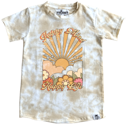 HAPPY MIND - HAPPY LIFE (SANDY BEACH TIE DYE )